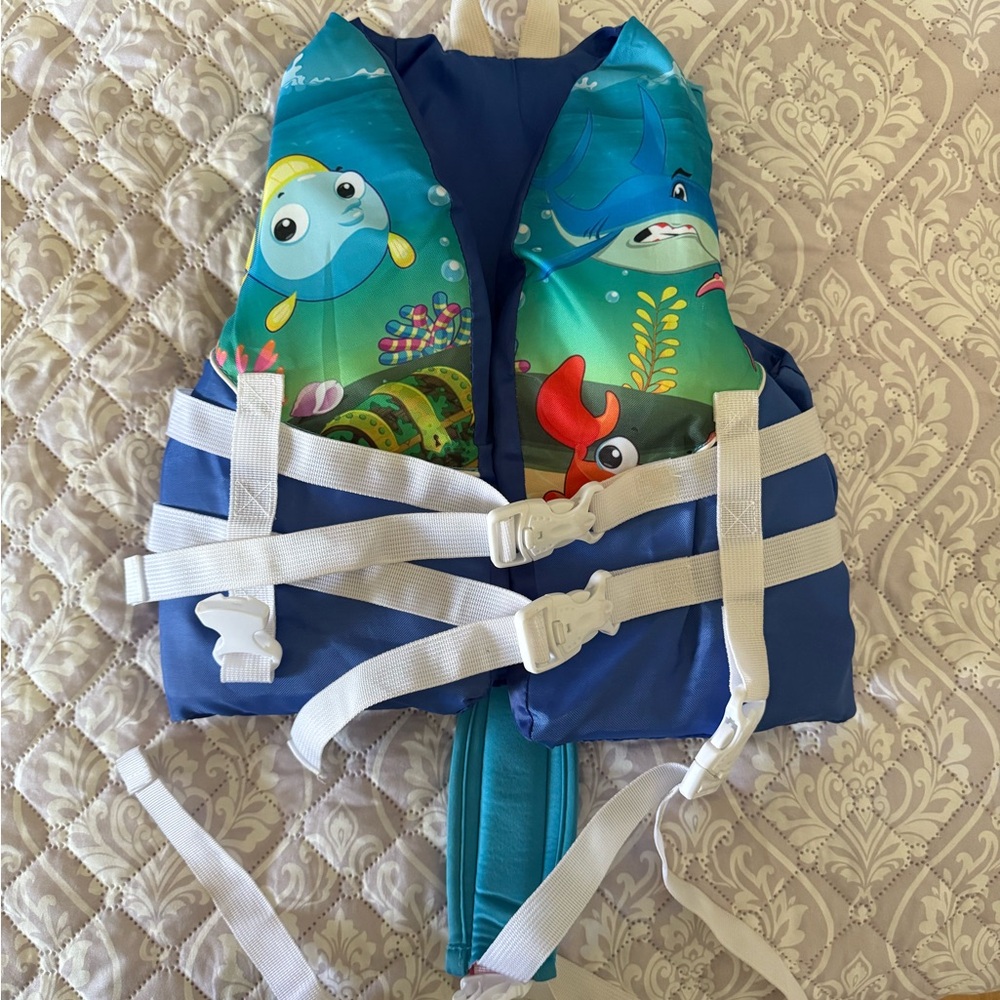 Kids Swim Vest with Ocean Print